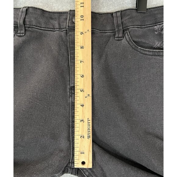 Adam Levine Black Jeans Women’s Size 17 Skinny Distressed Raw Hem - Picture 11 of 16